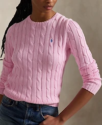 Polo Ralph Lauren Women's Cable-Knit Cotton Crewneck Sweater
