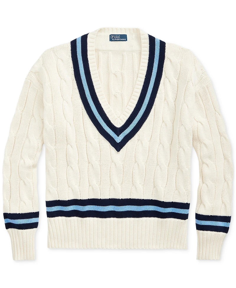 Polo Ralph Lauren Women's Cable-Knit Cotton Cricket Sweater