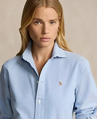 Polo Ralph Lauren Women's Slim-Fit Striped Oxford Shirt
