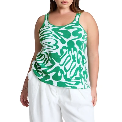 Eloquii Women's Intarsia Sweater Tank