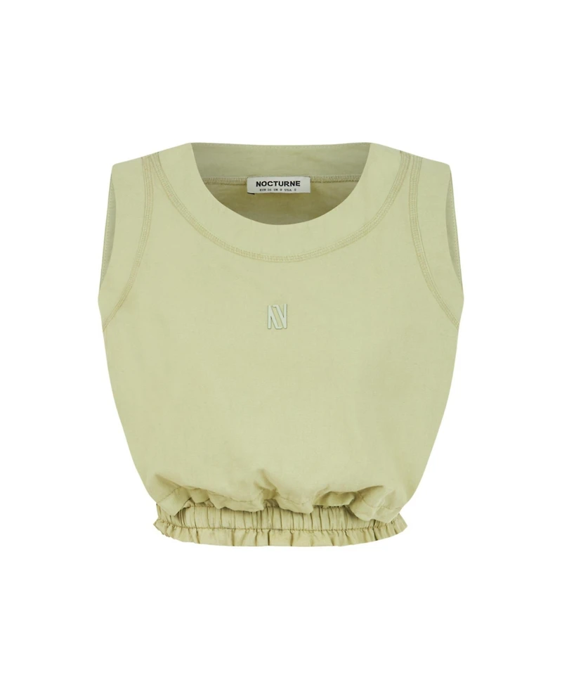 Nocturne Women's Crop Top with Printed Detail