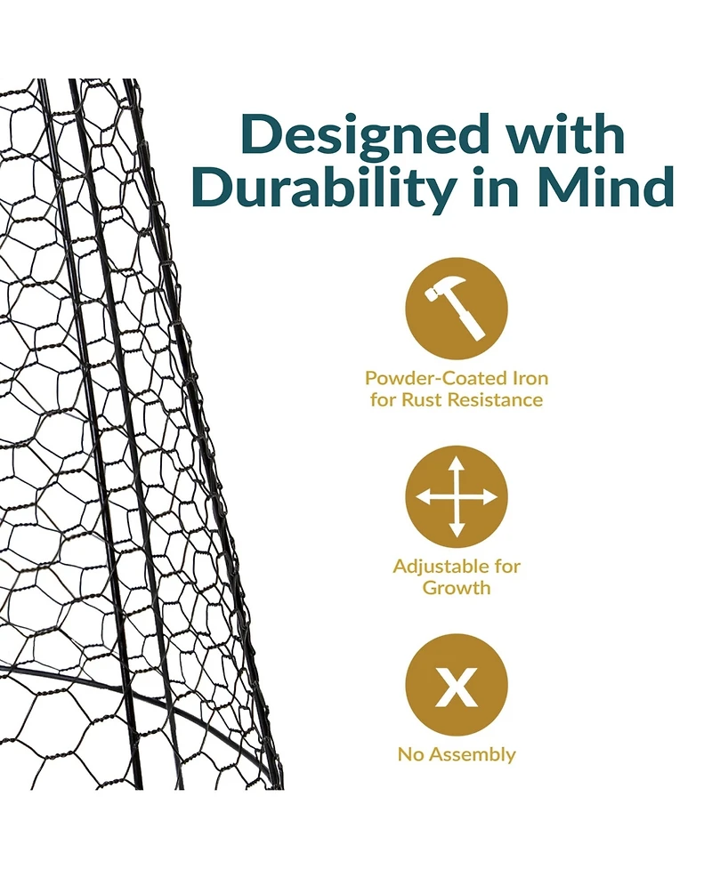 Chicken Wire Cloche Plant Protector with Removable Cover - 6-Pack