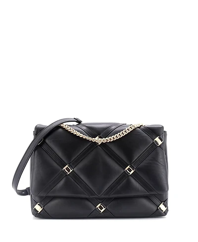 Pre-Owned Salvatore Ferragamo Small Vara Soft Studs Flap Bag Quilted Leather