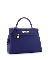 Pre-Owned Hermes Kelly Handbag Togo with Gold Hardware