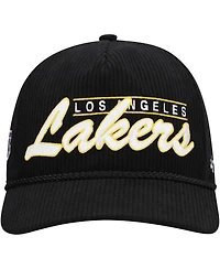 '47 Brand Men's Black Los Angeles Lakers Double Header Sidepatch Cord Hitch Adjustable Hat