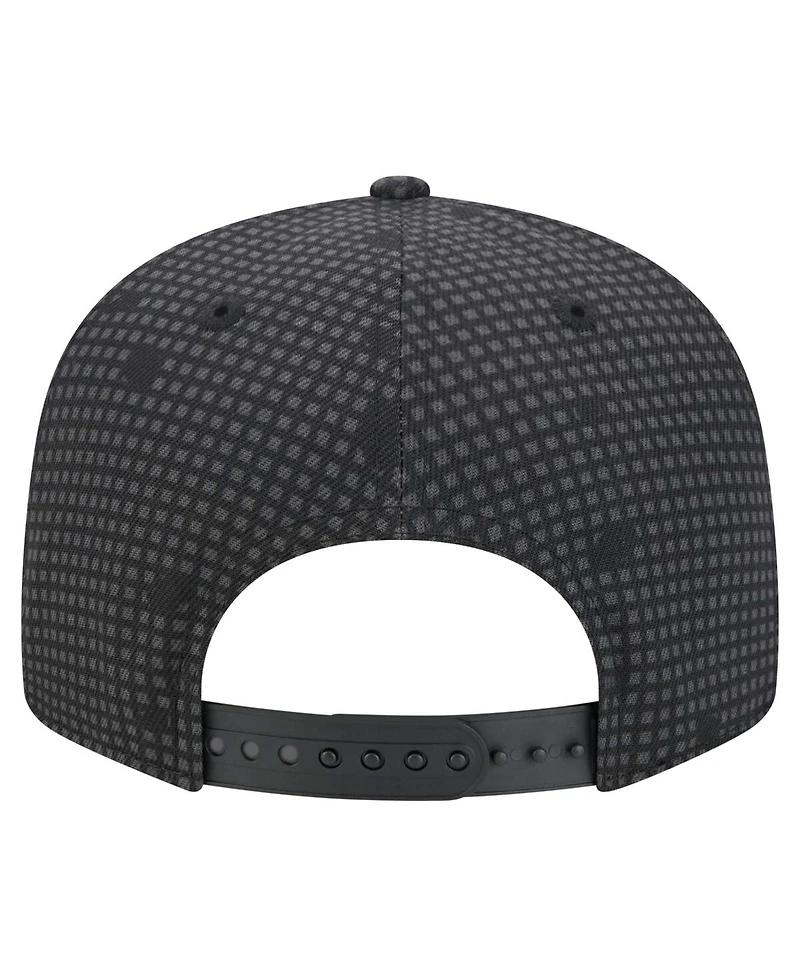 New Era Men's Black Brooklyn Nets Midnight Ink Pop Outline 9FIFTY Snapback Hat