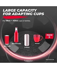 Kemimoto Rubber and Plastic 18-40 Inch Universal Vehicle Cup Holder Adapter for Hydro Flask 32/40oz, Yeti 24/30/36oz, Stanley, and Other Bottles