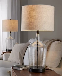 LumiSource Botella 28" Glass Table Lamp, Set of 2