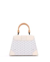 Pre-Owned Goyard Pm Saigon Top Handle Bag Coated Canvas with Leather