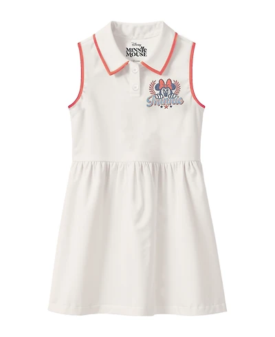 Disney Toddler and Little Girls Minnie Pique Cvc Dress