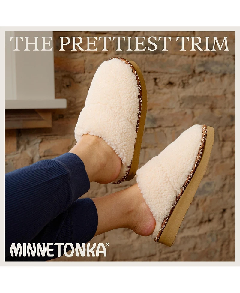 Minnetonka Women's Cerise Plush Slippers