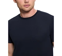 Guess Men's Relaxed Fit Linear Textured Short Sleeve Crewneck T-Shirt