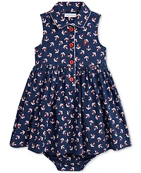 Polo Ralph Lauren Baby Girls Cotton Anchor-Print Shirtdress
