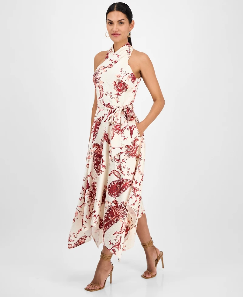 Rachel Roy Women's Lary Floral Asymmetric-Hem Halter Dress