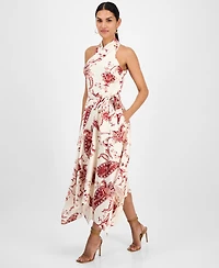 Rachel Roy Women's Lary Floral Asymmetric-Hem Halter Dress