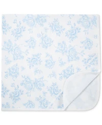 Little Me Baby Girls Cotton Blue Roses Blanket
