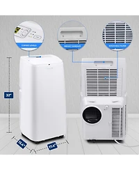 SereneLife 12,000 Btu Portable Air Conditioner With Dehumidifier & Fan