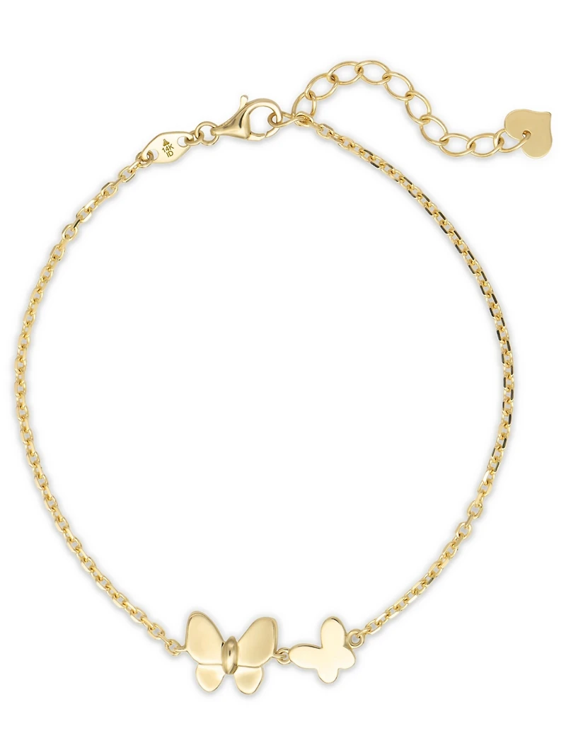 Devata Butterfly Chain Bracelet in 14K Gold, 6.5 in adj to 7.5 in, approx. 3.0 grams.