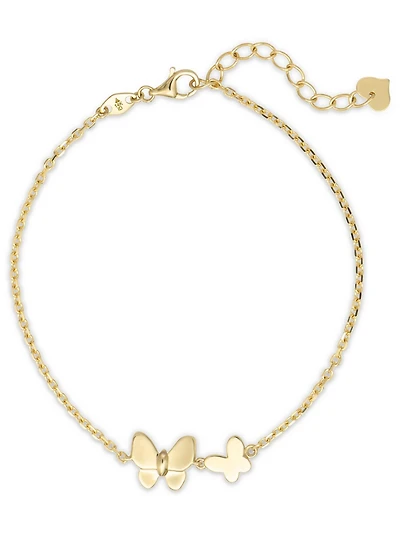 Devata Butterfly Chain Bracelet in 14K Gold, 6.5 in adj to 7.5 in, approx. 3.0 grams.
