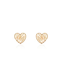 The Lovery Scribble Heart Stud Earrings 14K Rose Gold