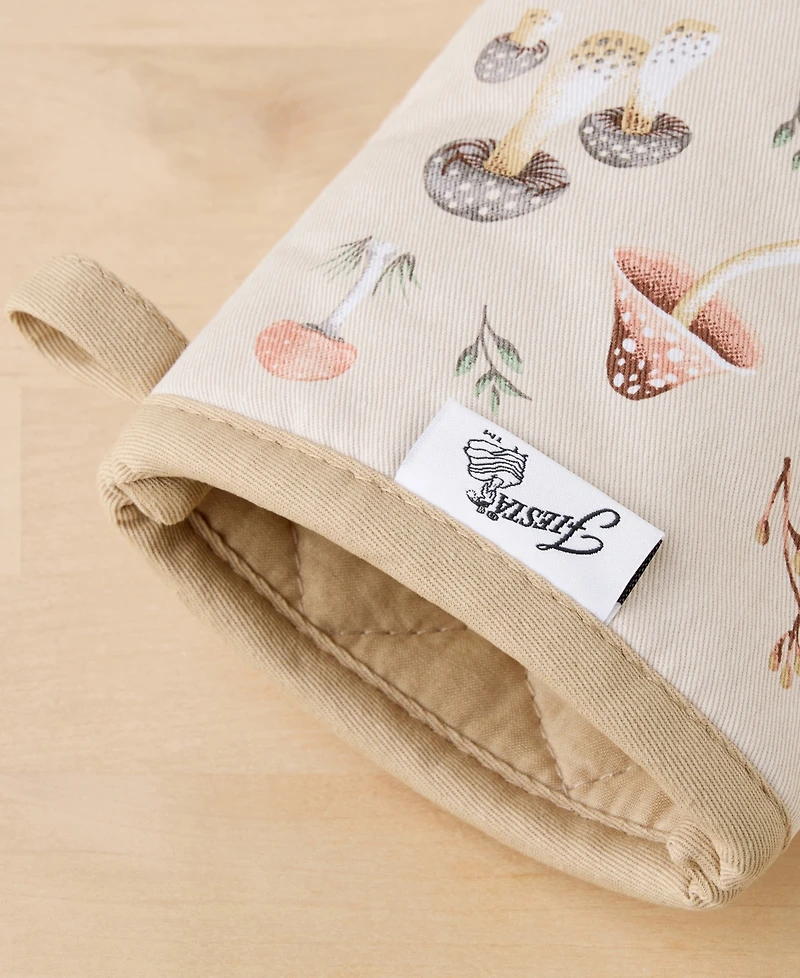 Fiesta Mushrooms Mini Cotton Oven Mitt Set of 2, 5.5" x 8"