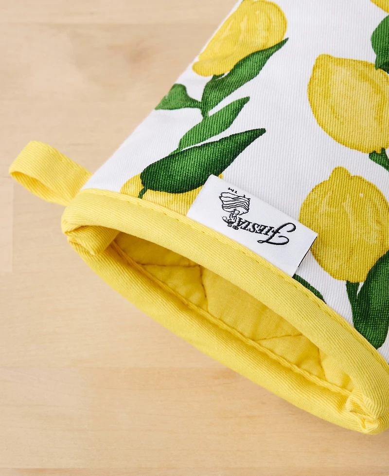 Fiesta Lemon Vine Mini Cotton Oven Mitt Set of 2, 5.5" x 8"