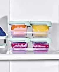 Oxo Tot Silicone 4-Pack Baby Blocks Food Storage Containers