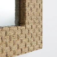 38"W x 2.25"D x 44"H Brennan Natural Framed Decorative Wall Mirror