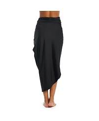 Sunshine 79 Women's Cover Up Swim Solids Convertible Faux Wrap
