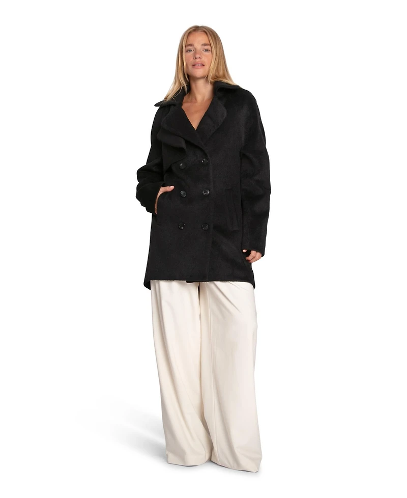 Belle & Bloom Women's Wanna Be Loved Wool Blend Peacoat