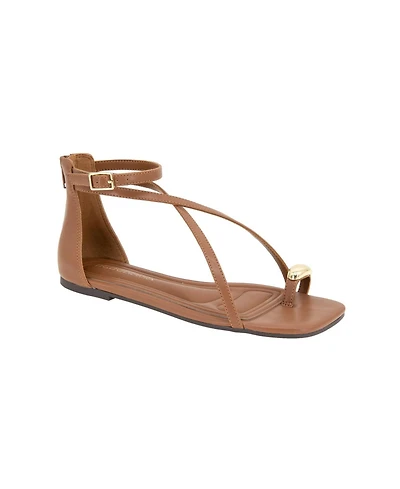 BCBGeneration Women's Kline Crisscross Toe Ring Flat Sandals
