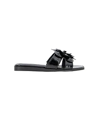 BCBGeneration Women's Mazey Flower Slide Flat Sandals