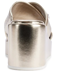 Karl Lagerfeld Paris Women's Caleigh X Band Wedge Sandals