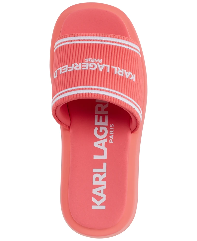 Karl Lagerfeld Paris Women's Ohare Platform Slide Flat Sandals