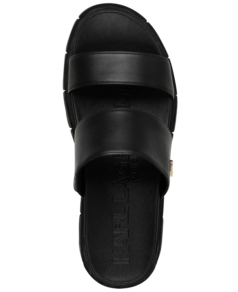 Karl Lagerfeld Paris Women's Lacara Lug Slide Flat Sandals