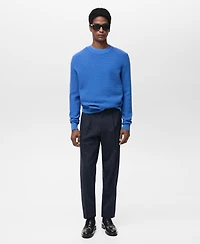 Mango Men's Cotton Braided Sweater