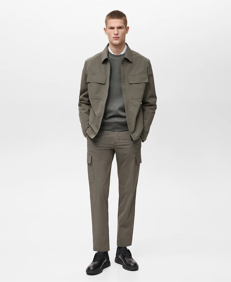 Mango Men's Pocketed Water-Repellent Jacket