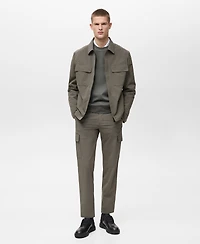 Mango Men's Pocketed Water-Repellent Jacket