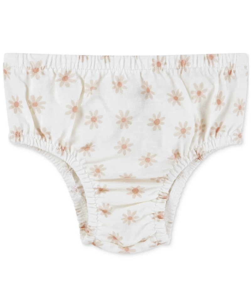 Huggies Baby Girls Ruffled-Sleeve Jersey Dress & Bloomer Set