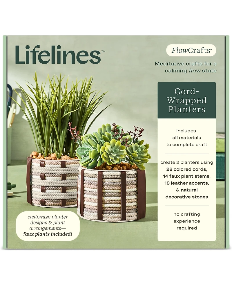 Lifelines FlowCrafts Cord-Wrapped Planters Crafting Kit