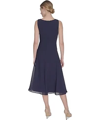 Jessica Howard Women's Soutache Jacket & Jewel-Neck Midi Dress