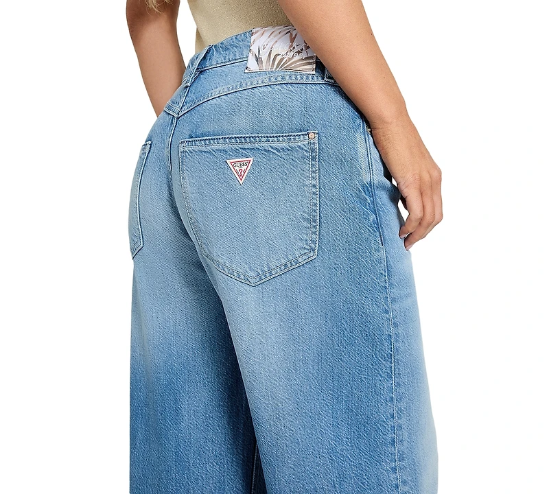 Guess Women's Bellflower High Rise Wide-Leg Jeans