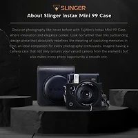 Fujifilm Instax Mini 99 Instant Film Camera, Matte Black, Bundle with 2x Instant Daylight Film, Photo Album and Protective Case