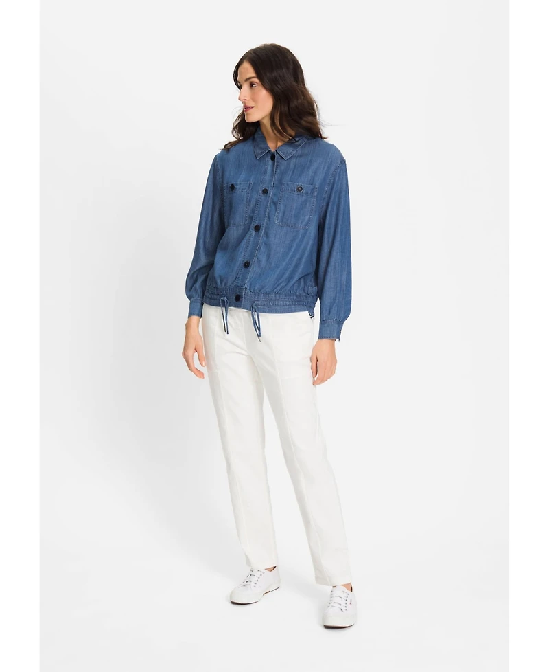 Olsen Women's Lightweight Denim Look Jacket