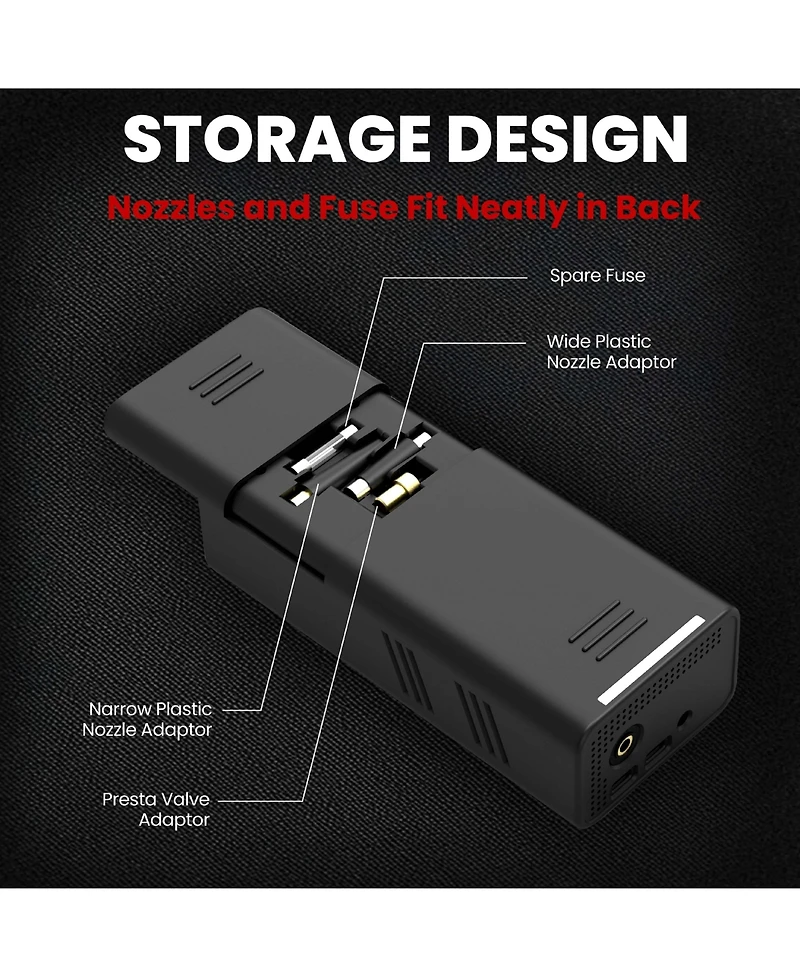 Pocket Air Pro 6000mAh Electric Portable Rechargeable Tire Inflator Air Compressor
