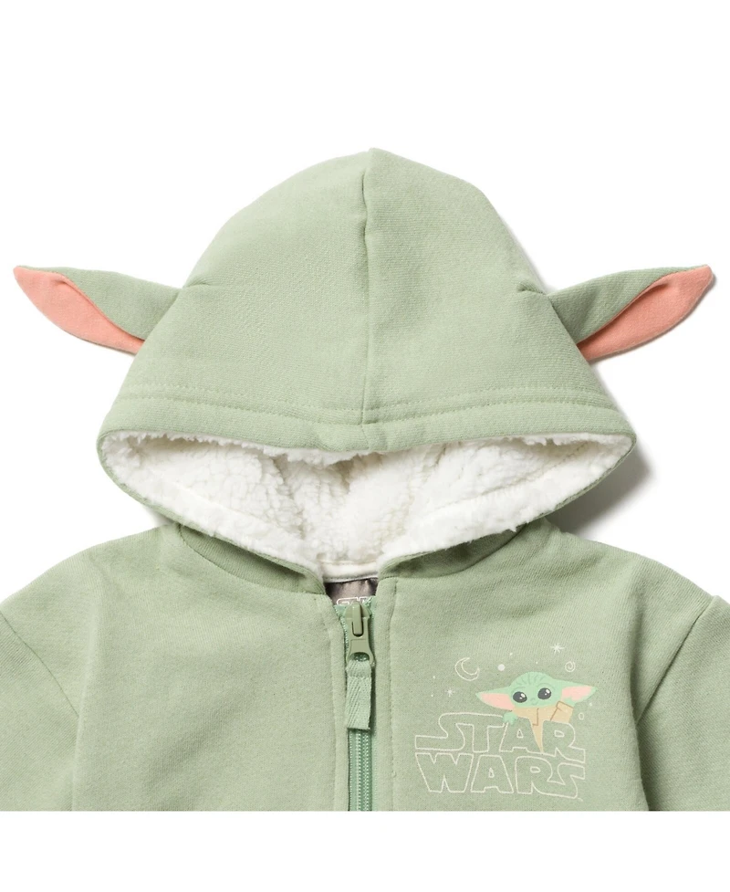 Starwars Baby Boys Star Wars Yoda Fleece Zip Up Cosplay Hoodie
