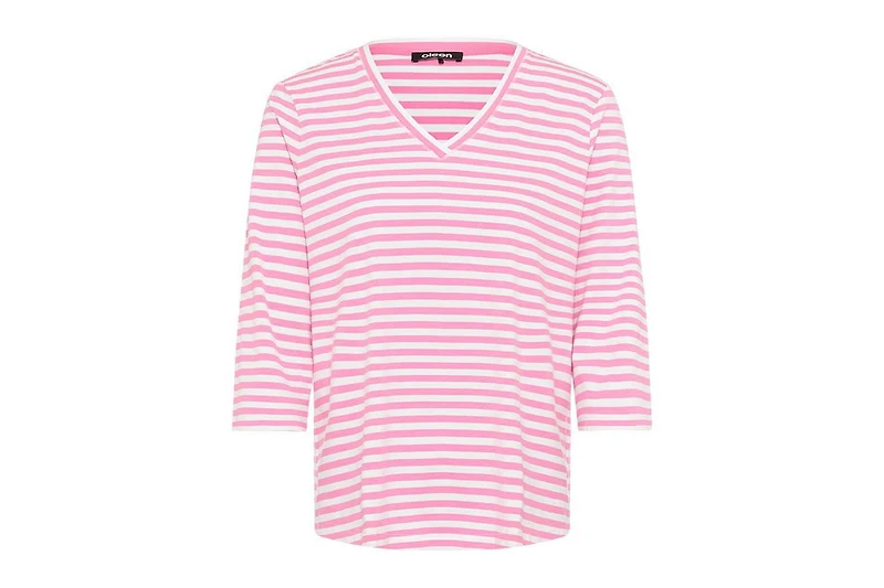 Olsen Women's Striped V-Neck T-Shirt