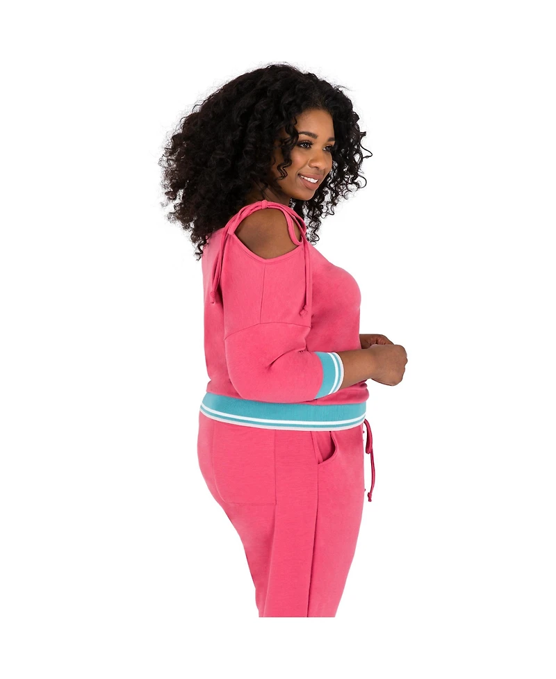 Poetic Justice Plus Cold Shoulder Sweatshirt