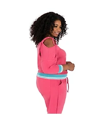 Poetic Justice Plus Cold Shoulder Sweatshirt
