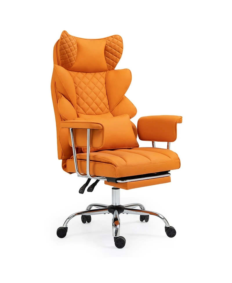 Dyhome 8-Point Massage Gaming Chair, Ergonomic Office Chair, 500lbs Weight Capacity, Adjustable Backrest 90-135 Adjustable Armrests, Suitable for Kids